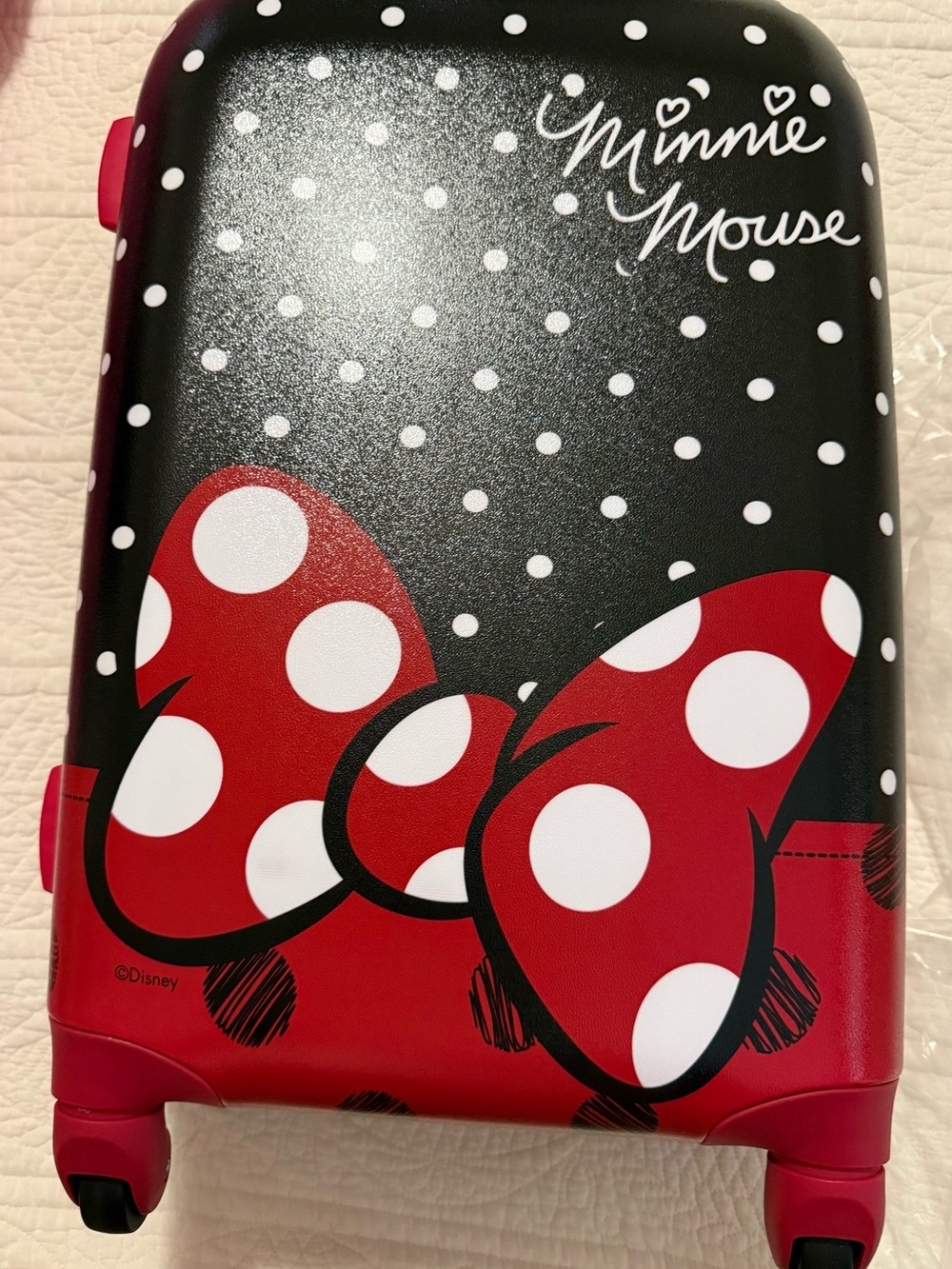 Minnie Mouse Red & Black Polka Dot Carry-On American Tourister NWT